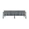 Armen Living Nofi 4 piece Outdoor Patio Set in Gray Finish with Gray Cushions and Teak Wood SETODNOGR - alternate 6